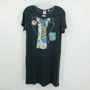 AC/DC Tie Graphic Tee T-Shirt Dress Womens Medium
